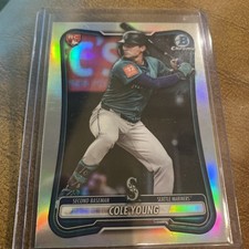 2026 Topps Bowman Chrome Cole Young Silver Refractor Red Badge Rookie