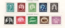 US Stamp Scott #692-701, Regular Issue 1932, Set of 10, MLH, VF/XF, SCV$82.00