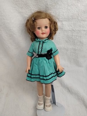 Vintage IDEAL ST-15 Shirley Temple Doll Vinyl 1950s With Dress Nice