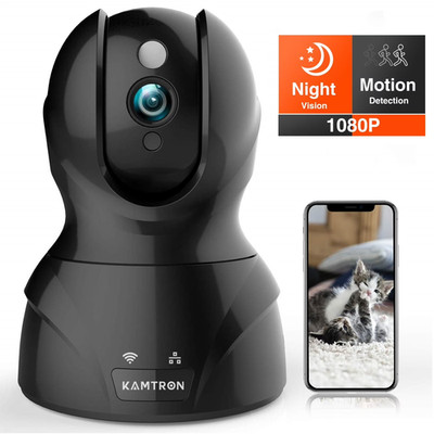 Kamtron schwarz drahtlose IP Bewegungserkennung Heim Überwachungskamera 1080p Modell # 826