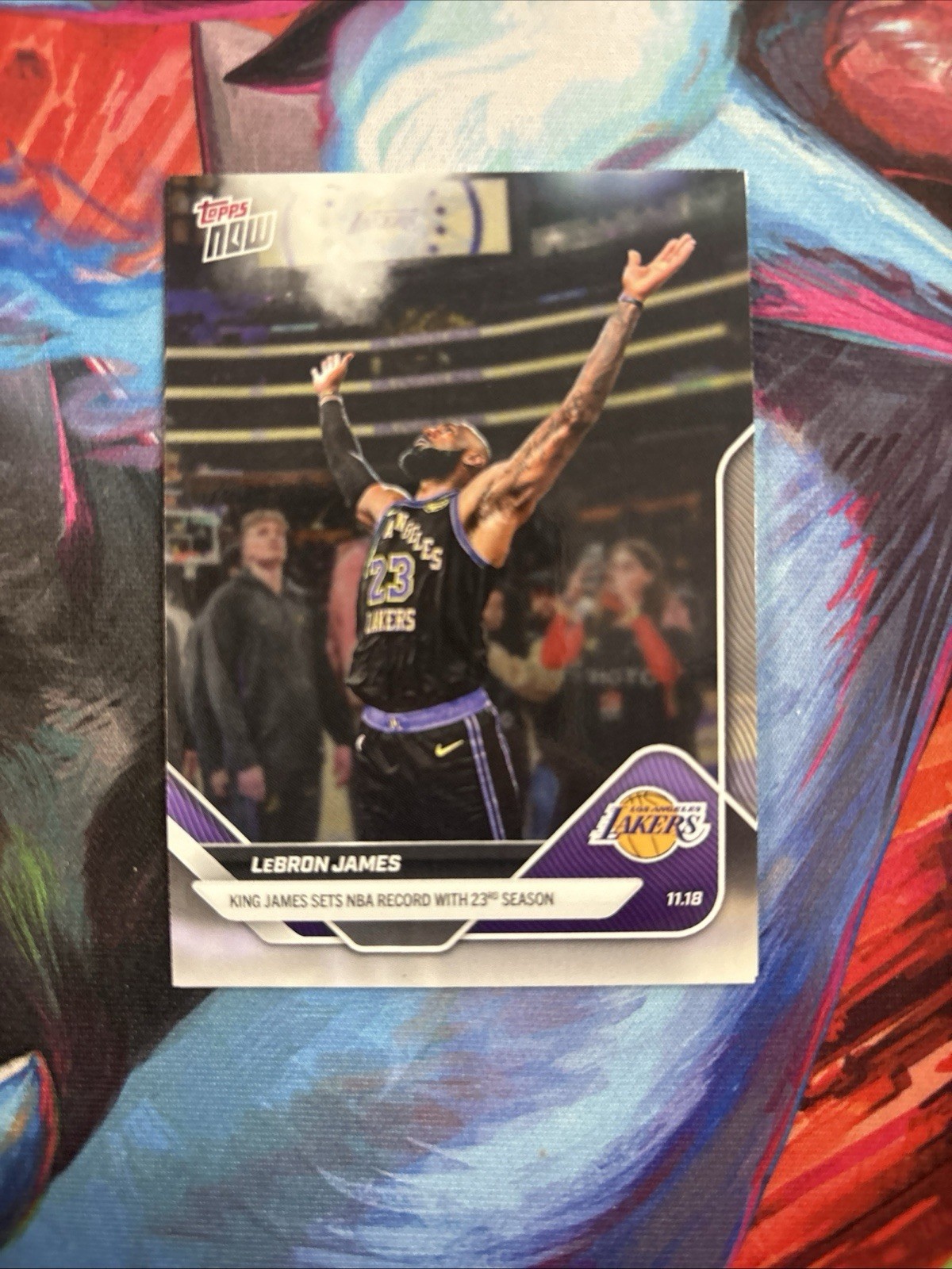 2025 Topps NOW NBA LeBRON JAMES #58 Record 23rd Season