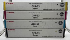 Genuine Canon Toner Cartridges GPR-33 , Set of 4 Colors, CYMK , OEM