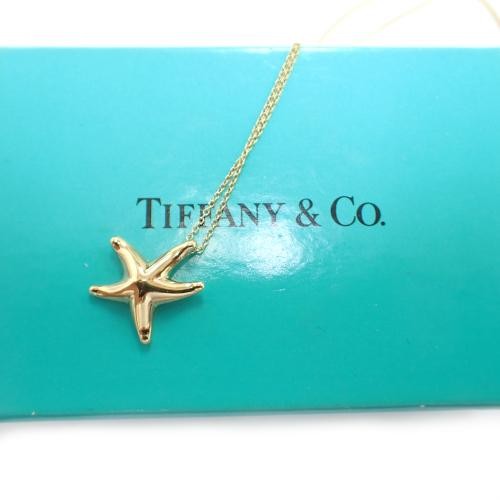Tiffany & Co. Starfish Necklace 3.6g 18k Yellow Gold 750 Peretti Auth w/ Box
