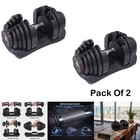 2x Adjustable Dumbbell Set 5–40KG Quick Dial Body Building Gym Fitness Exercise