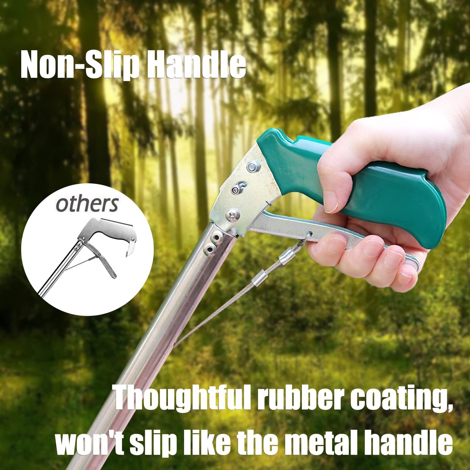 IC ICLOVER Snake Hooks and Grabbers, 52" Extra Long Wide Jaw Snake Tongs & 39...