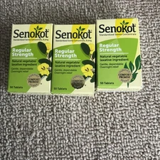 Senokot Regular Strength Natural Laxative Tabs 150ct-3 box 