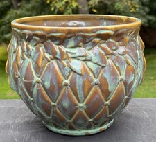 Vintage McCoy Pottery Diamond Quilted Jardiniere
