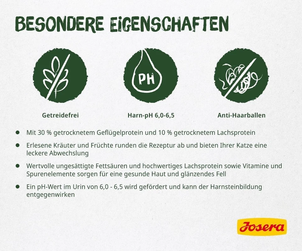 JOSERA NatureCat 10kg – Getreidefreies Katzenfutter mit Geflügel & Lachs - Bild 3 von 4