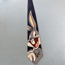 Looney Toons Stamp Collection 1997 Bugs Bunny Tie Warner Bros USPS Necktie 4x57
