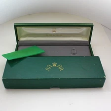 ROLEX Genuine Elongated Hard Shell Inner & Outer Watch Box 1960's