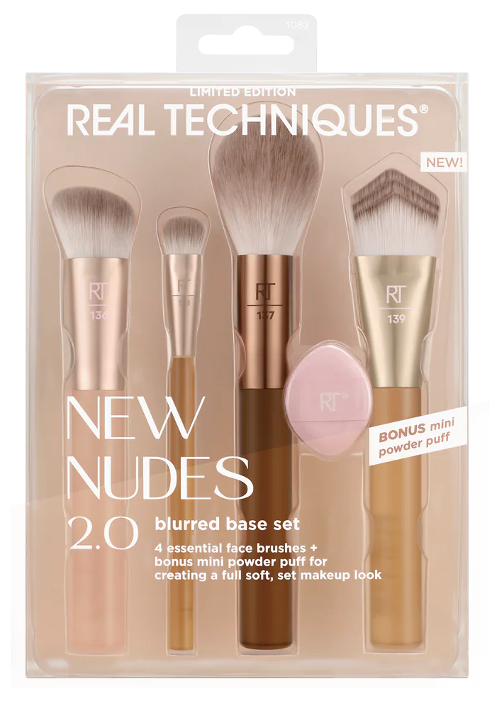 Real Techniques New Nudes 2.0 Blurred Base Brush Set LIMITED