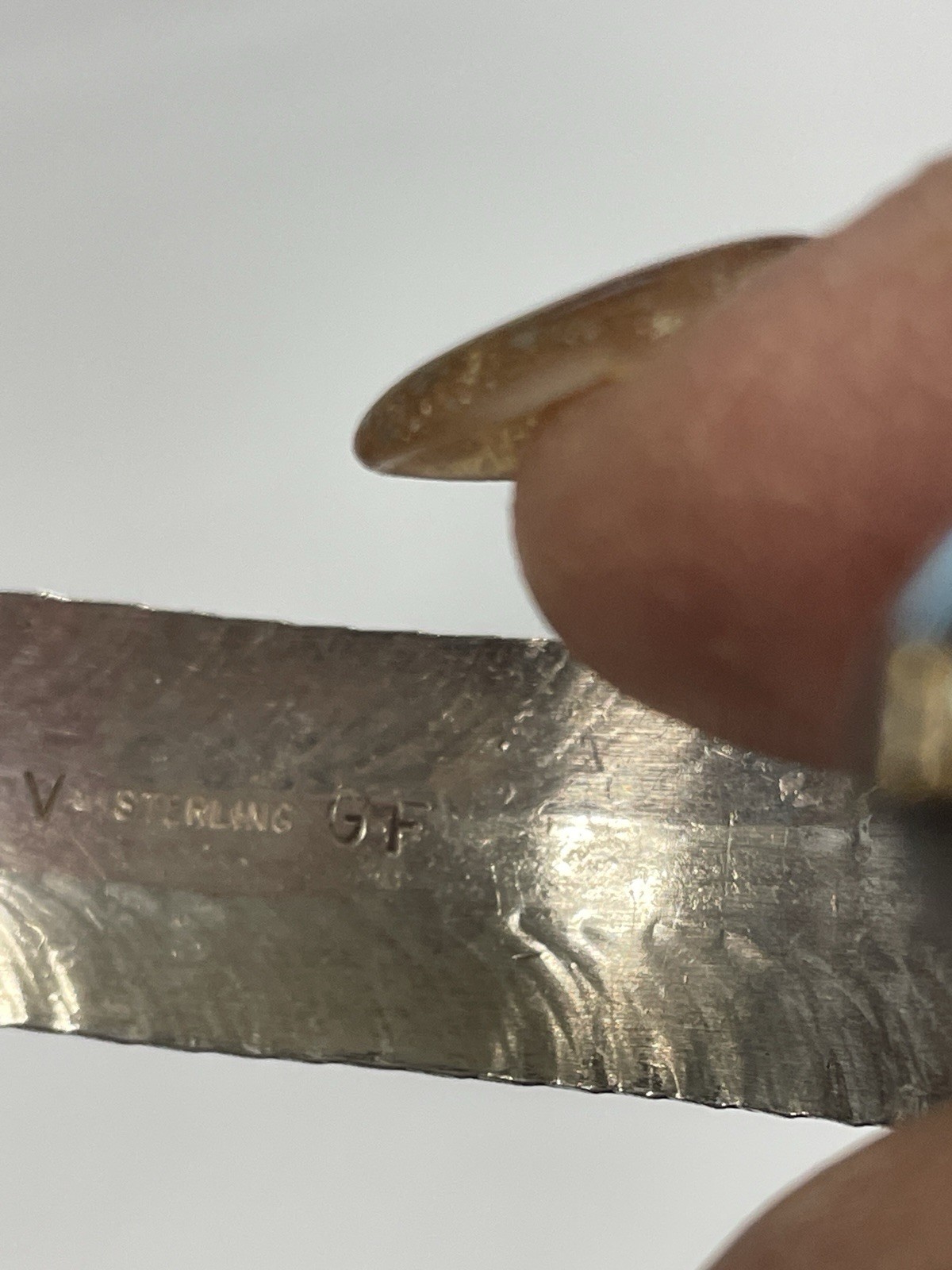 NATIVE AMERICAN SILVER FEATHER CUFF BRACELET SIGN… - image 10