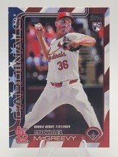 2025 Topps Update Michael McGreevy #US60 Independence Day 17/76  (RC) Cardinals