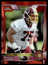 2015 Topps Chrome Orange Refractor Brandon Scherff Rookie Washington Redskins