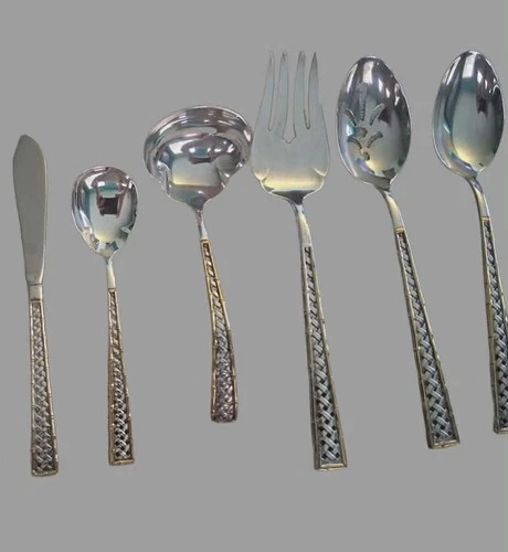 Golden Tradewinds Sterling Silver Flatware Set 28 Set International Silver 1975