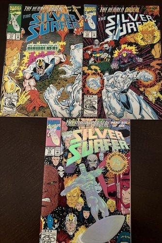 1992 Marvels Silver Surfer #73-75 The Herald Ordeal Storyline, Galactus,Terrax
