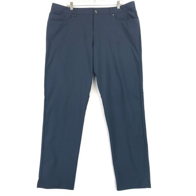 Lululemon Men's 40x33 ABC Classic Fit Pants Blue Poly Blend 5 Pocket
