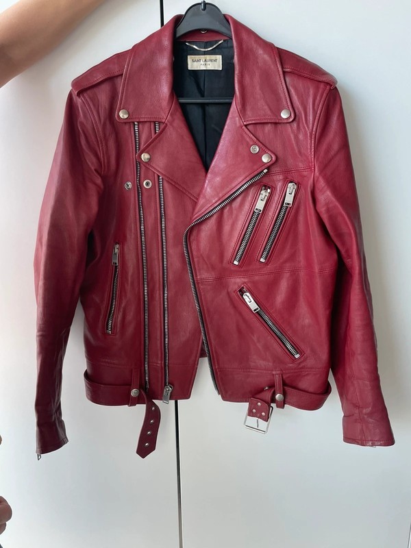 Saint Laurent RED multizip biker SS14 leather jacket Hedi Slimane image 8