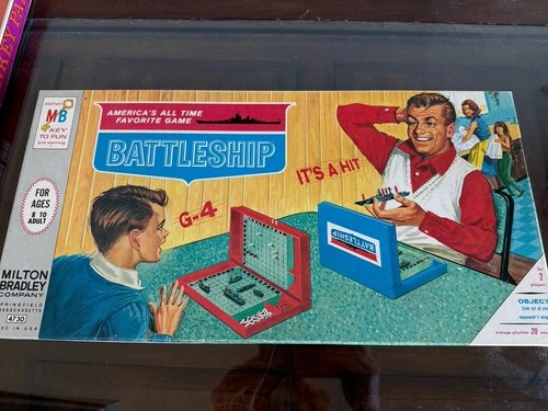 Vintage Battleship Board Game 1967 Milton Bradley 4730 Complete w/ Original Box