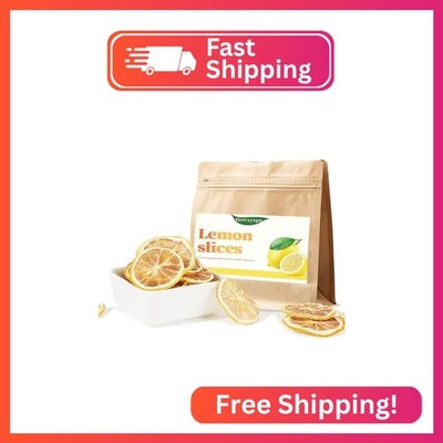 Premium Dried Lemon Slices 3oz, Natural Dehydrated Fruit, No Preservatives，No Su