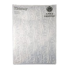FEATHER ILLUSION Anna Griffin Embossing Folder Elegant Swirls Flourish EF54