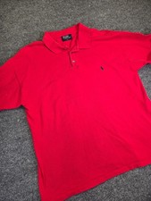 Polo Ralph Lauren Men’s XL Red Pique Polo Shirt USA Made Vintage Pony Logo