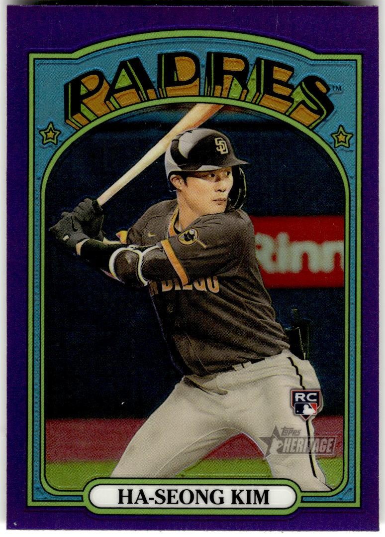2021 Topps Heritage #619 Ha-Seong Kim Chrome Purple Refractor