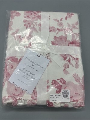 POTTERY BARN TEEN LoveShackFancy Damask Backrest Pillow Cover-Pink-NWT