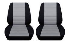 Black Silver Cotton Seat Covers Fits Smittybilt Low Back Bucket Seats Black Silver Cotton Seat Covers Fits Smittybilt Low Back Bucket Seats