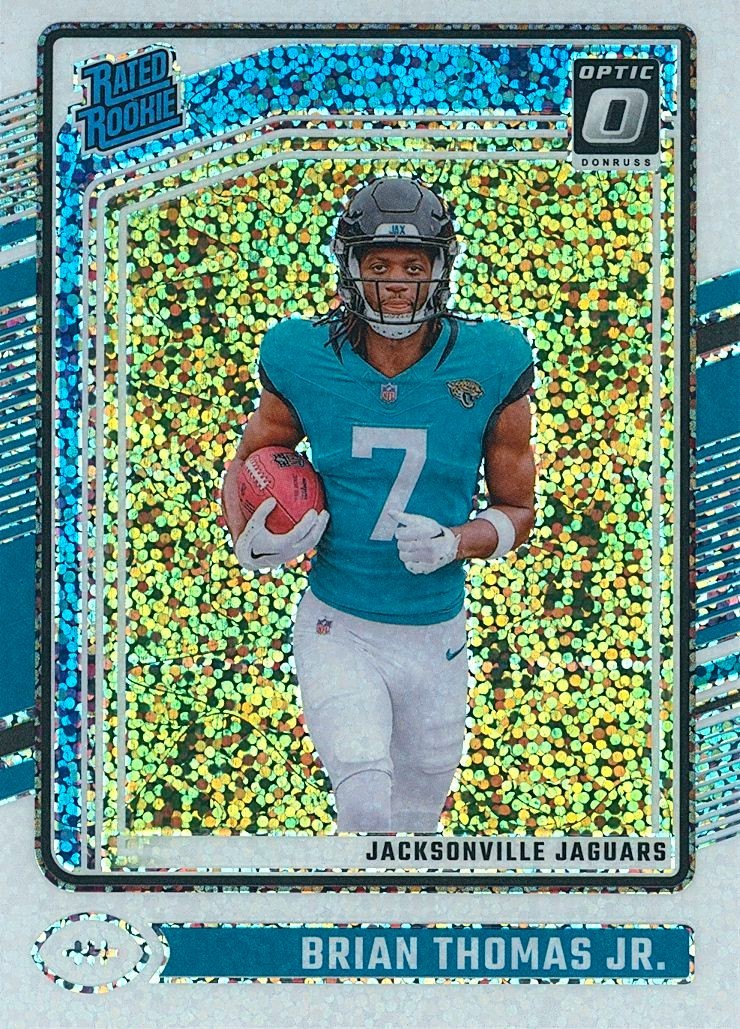 2024 Donruss Optic Brian Thomas Jr. #214 White Sparkle Holo Rated Rookie JAGUARS