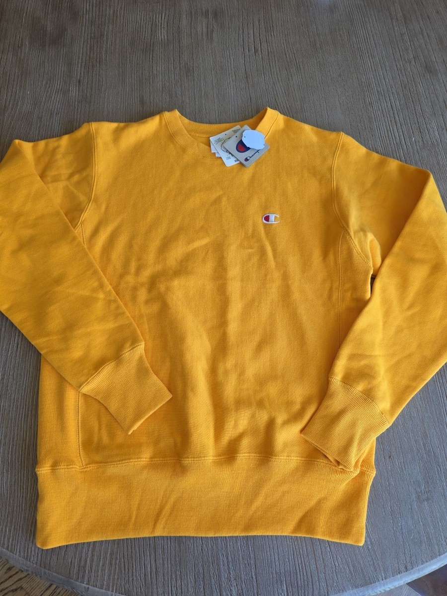 トップス Vintage championReverseWeave Lime Yellow Vintage Champion Reverse Weave Yellow Hoodie Sweatshirt Mens