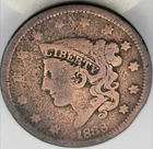 Photo of a 1838-P Large Cent from an eBay listing that sold on Jul 18, 2026