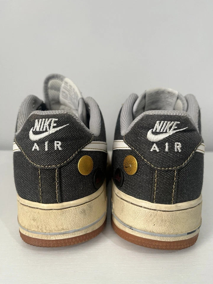 Size 6 - Nike Air Force 1 '07 Low Black Denim Limited Edition - Image 4 of 4