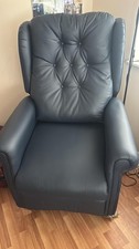 Grey Padded Seat Recliner Armchair Chair, Solid Upholstered Indoor Living Room