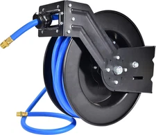 REEL4 50ft 1/2" Air Hose Reel – Wall Mount, Auto Rewind, 300 PSI