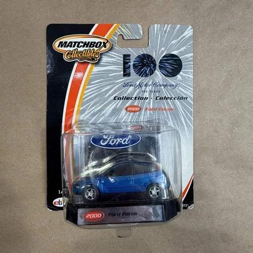 Vintage Matchbox Collectibles 2000 Ford Focus Diecast Car 1:64 New Blue Carded