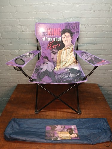 RARE Elvis Presley The King Of Rock N Roll CHAIR with Carrying Bag 
