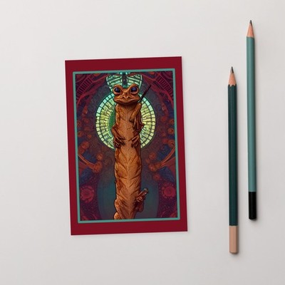 ''Toad Totem'' Postcard Bufo Alvarius Incilius 5-MeO DMT Shamanic