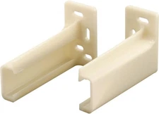 Prime-Line R 7265 Drawer Track Back Plate, 3/8 In. x 1 In., Plastic, Off-White (