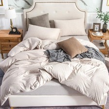 Jersey Knit Duvet Cover Set 100 T-Shirt Cotton Super Soft Comfy 3pc Bedding ...