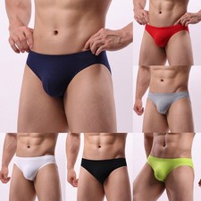 Sexy Herren Dessous Baumwolle Low Waist Bikini Unterhose Slip Blau Grün