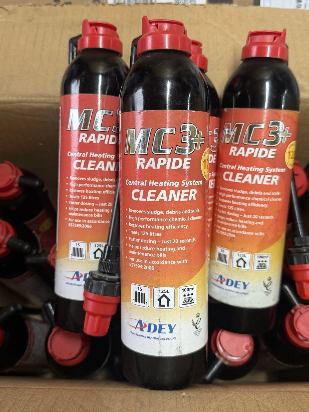 19x Lot Adey MC3+ Rapide 300ml Central Heating System Cleaner - New Old Stock 2
