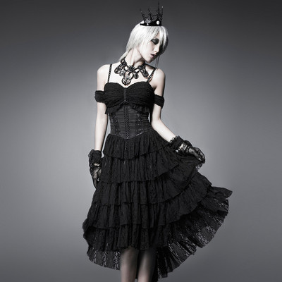 NEW Punk Rave Gothic Black Sexy Multilevel Dress Q-203 ALL STOCK IN  AUSTRALIA! | eBay