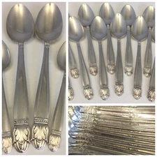 Holmes & Edwards Danish Princess Silver 16 Teaspoons, Serving + Dessert (20 pcs)