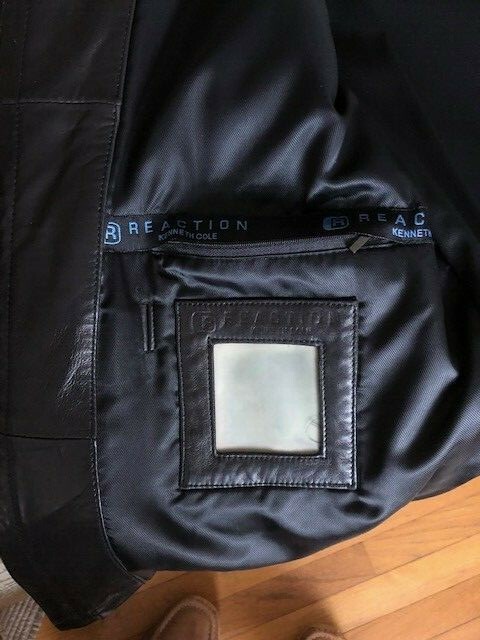 Manteau Cuir Homme Kenneth Cole Reaction Longueur 3/4 - Taille L, Occasion Très Bon état
