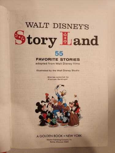 1962 Walt Disney's STORY LAND Golden Book Hardcover 55 Classic Disney Stories - Picture 5 of 5