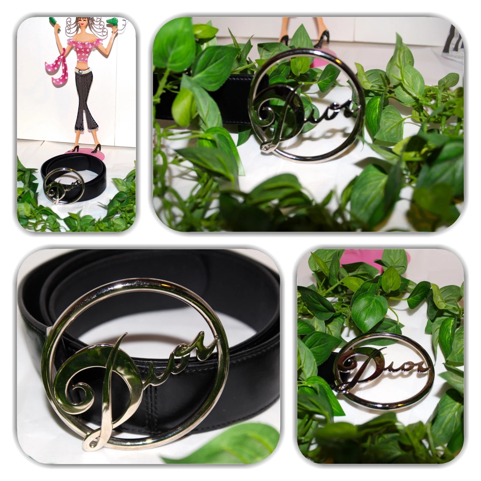 � GRANDE BOUCLE EN CUIR UNISEXE CHRÉTIEN DIOR À LA MODE ! (DUR 2 TROUVER) �