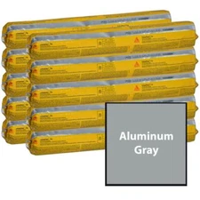 Sikaflex 1A, 20 oz. Sausage Packs, Half Case - 10 Tubes, Aluminum Gray