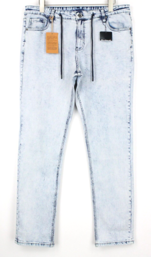 DESIGUAL Ares Men Jeans EUR36 Light Blue Jogger Cotton Stretch Drawstring - Picture 1 of 7