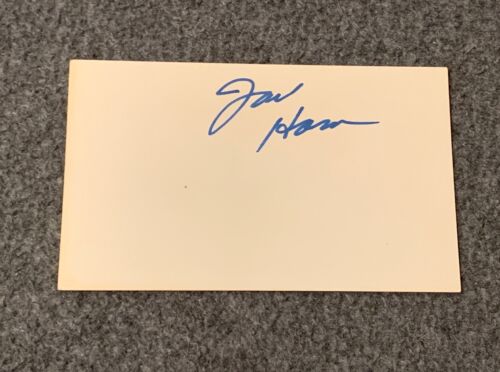Vintage Jack Ham Signed Index Card NFL Pittsburgh Steelers - Picture 1 of 3